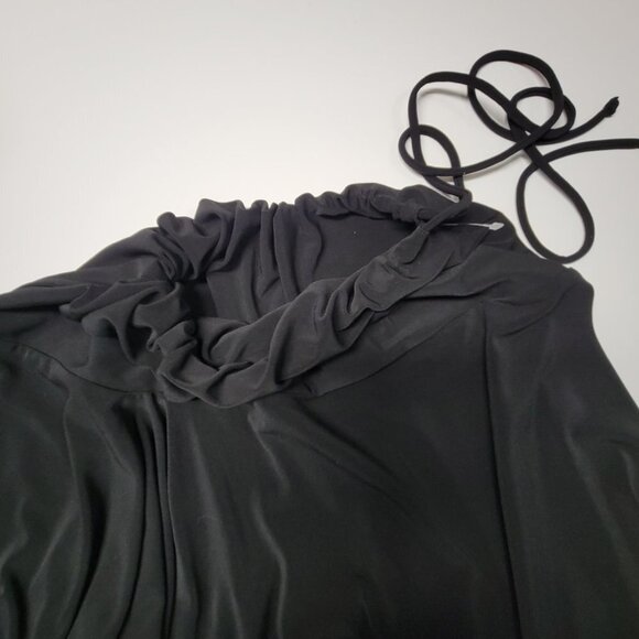 𝅺Black SKIRT Elastic Waist Asymmetrical Midi Skirt- Size 10- NEW! - Picture 4 of 7